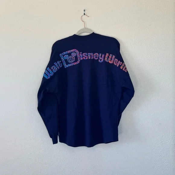 Disney World Spirit Jersey Purple Dolman Sweatshiet Crew Neck Oversized Cotton S - Picture 4 of 10